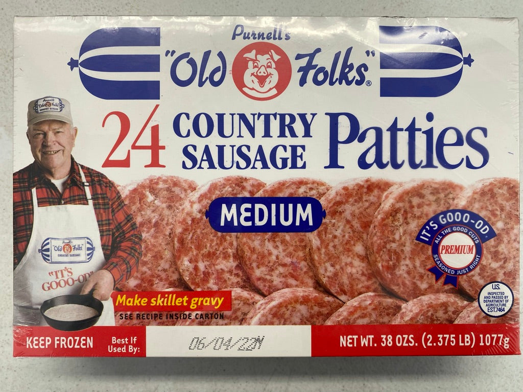 24ct Purnell Medium Sausage Patties
