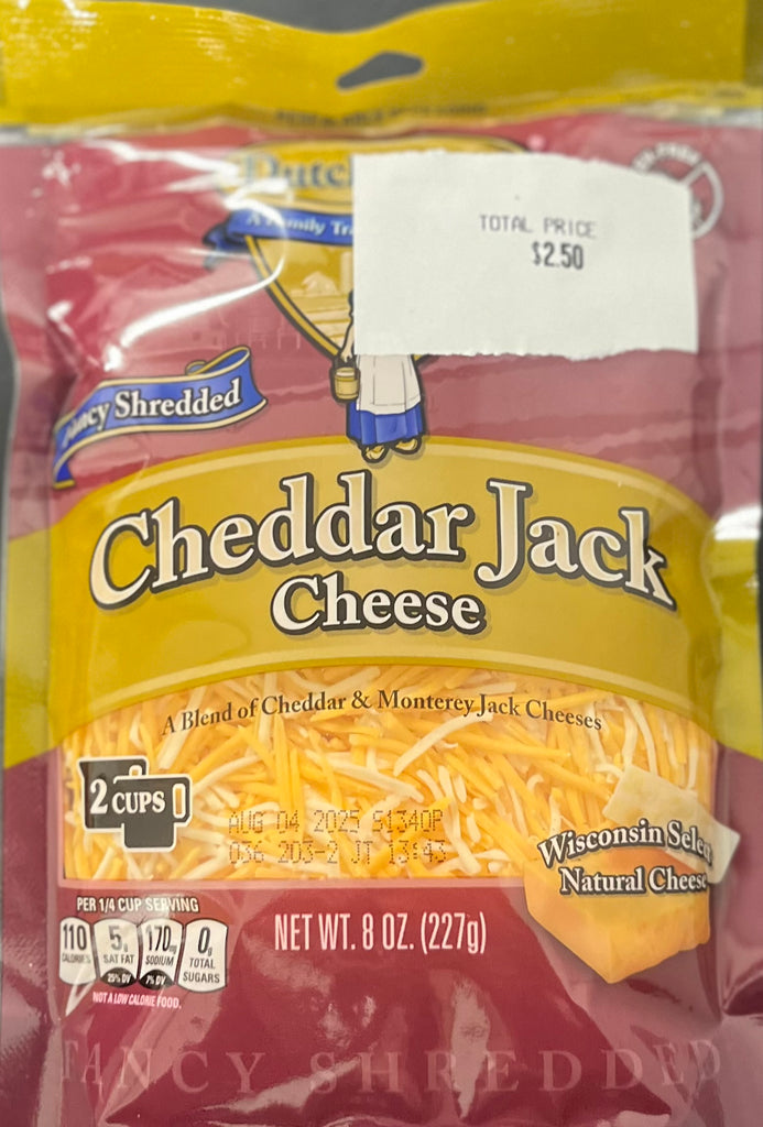 8oz Cheddar Jack Shredded Cheese