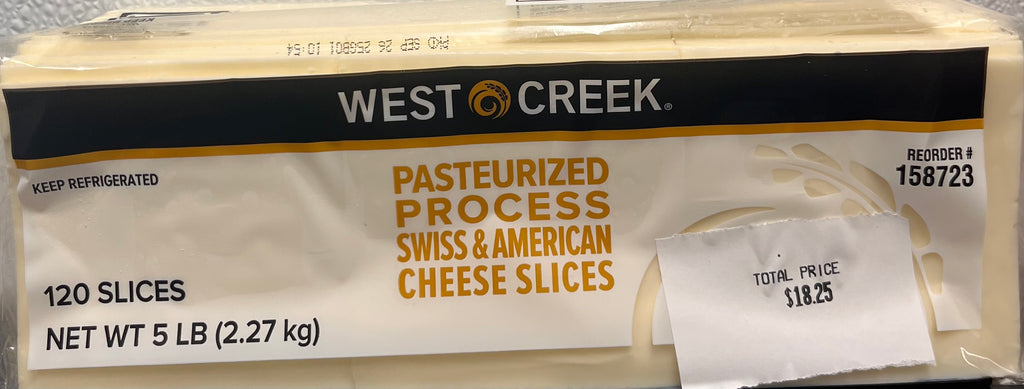 5# White American Cheese Slices
