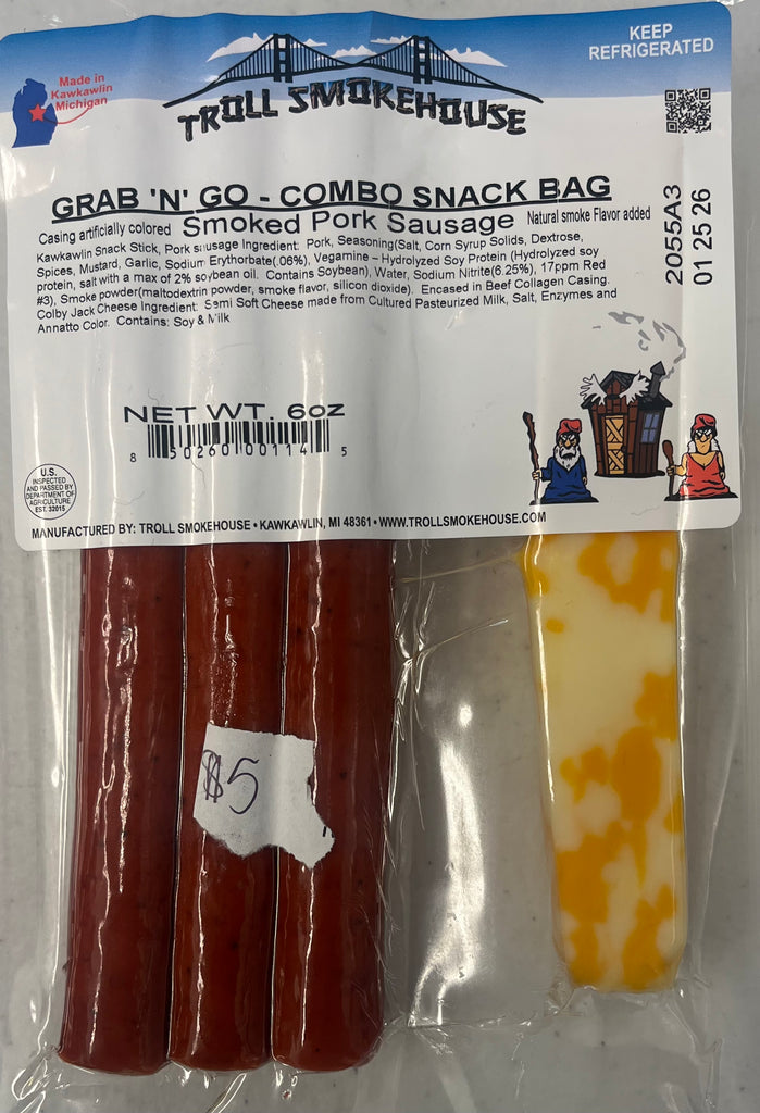 6oz Grab N Go Smoked Pork Sausage