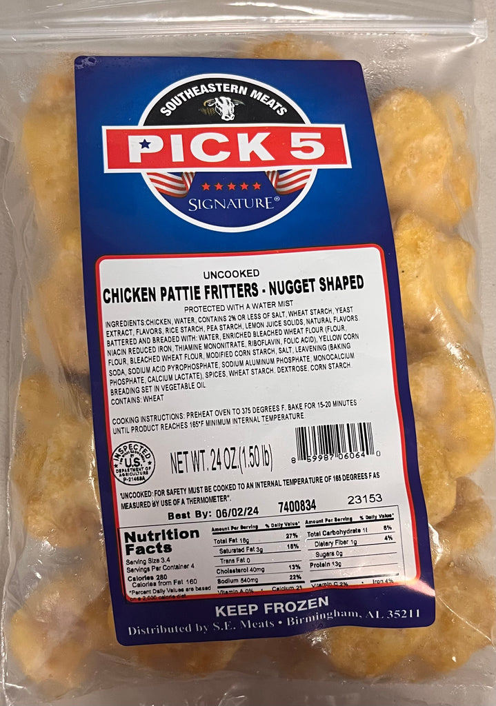 Pick 5 Chicken Pattie Fritters - Nugget Shaped