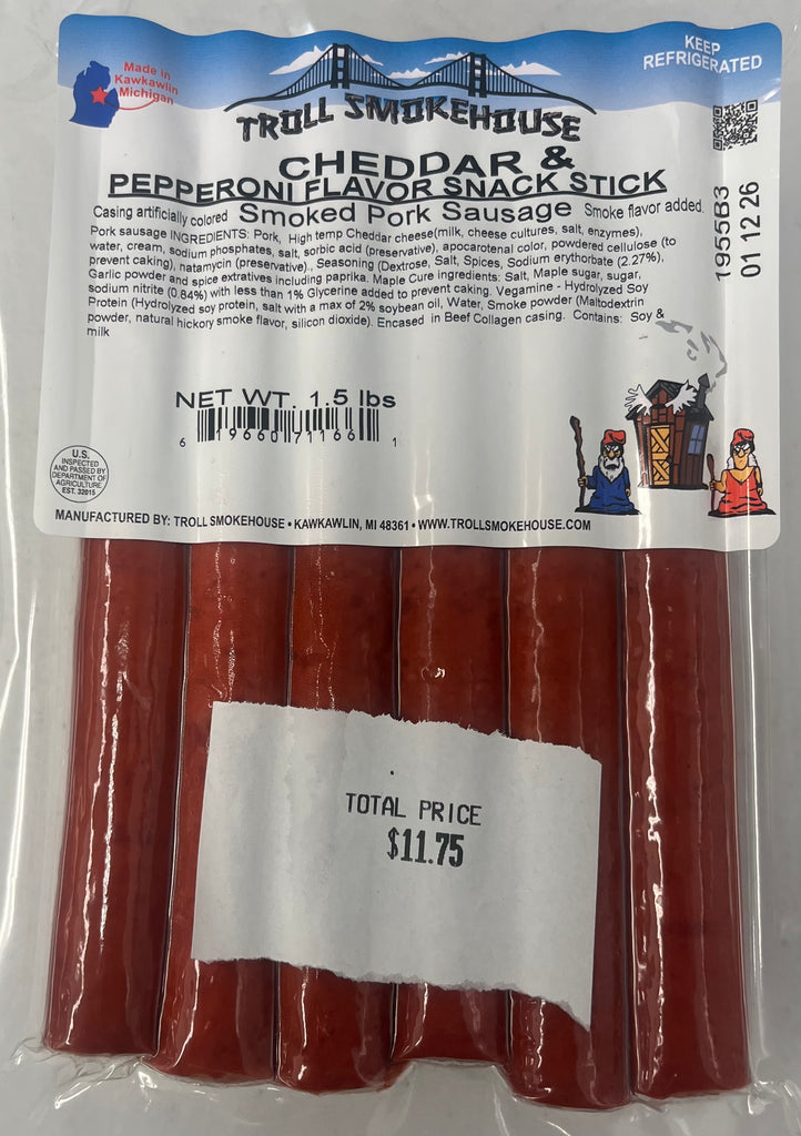 1.5# Cheddar & Pepperoni Flavor Snack Stick