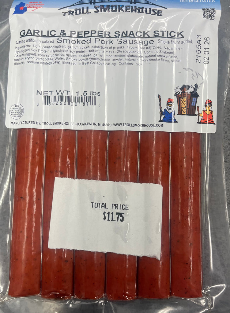 1.5# Garlic & Pepper Snack Stick