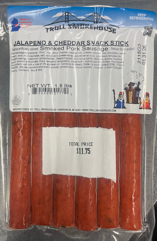 1.5# Jalapeno & Cheddar Snack Stick