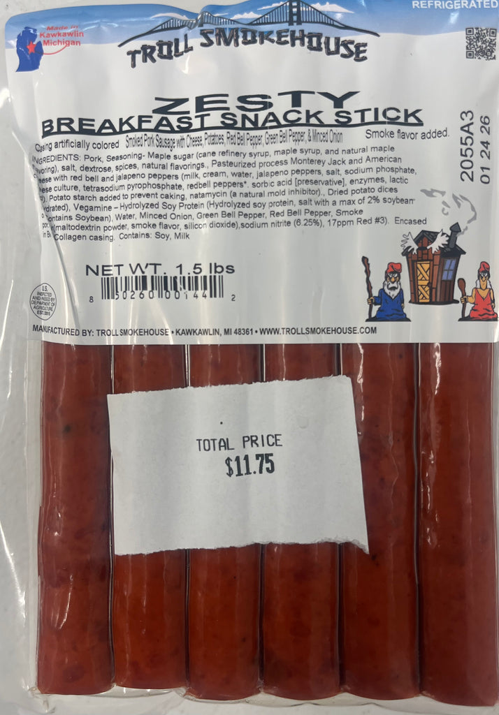 1.5# Zesty Breakfast Snack Stick