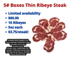 5# Box Thin Cut Ribeye 16pc