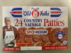 24ct Purnell Spicy Medium Sausage Patties