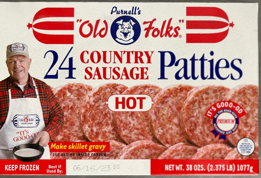 24ct Purnell Hot Sausage Patties